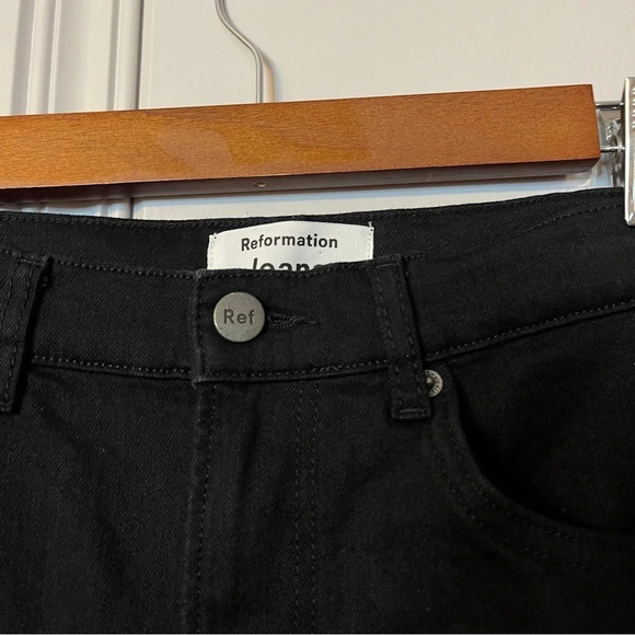Reformation‎ Harper High Waist Cropped Jean 26 Black Skinny Sustainable Organic - Picture 5 of 12